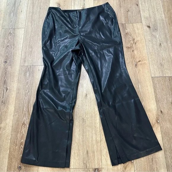 Tanya Taylor Adler Pant Black Straight-Leg with Side Slits at Hem Sz 16 NWT - Picture 2 of 12